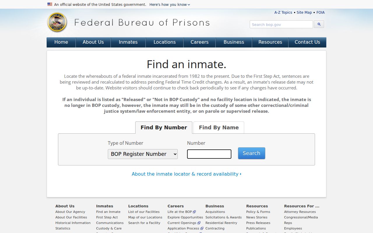 Schoharie County arrest history federal custody locator distinction