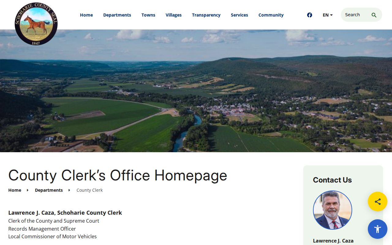 Schoharie County criminal court clerk records page